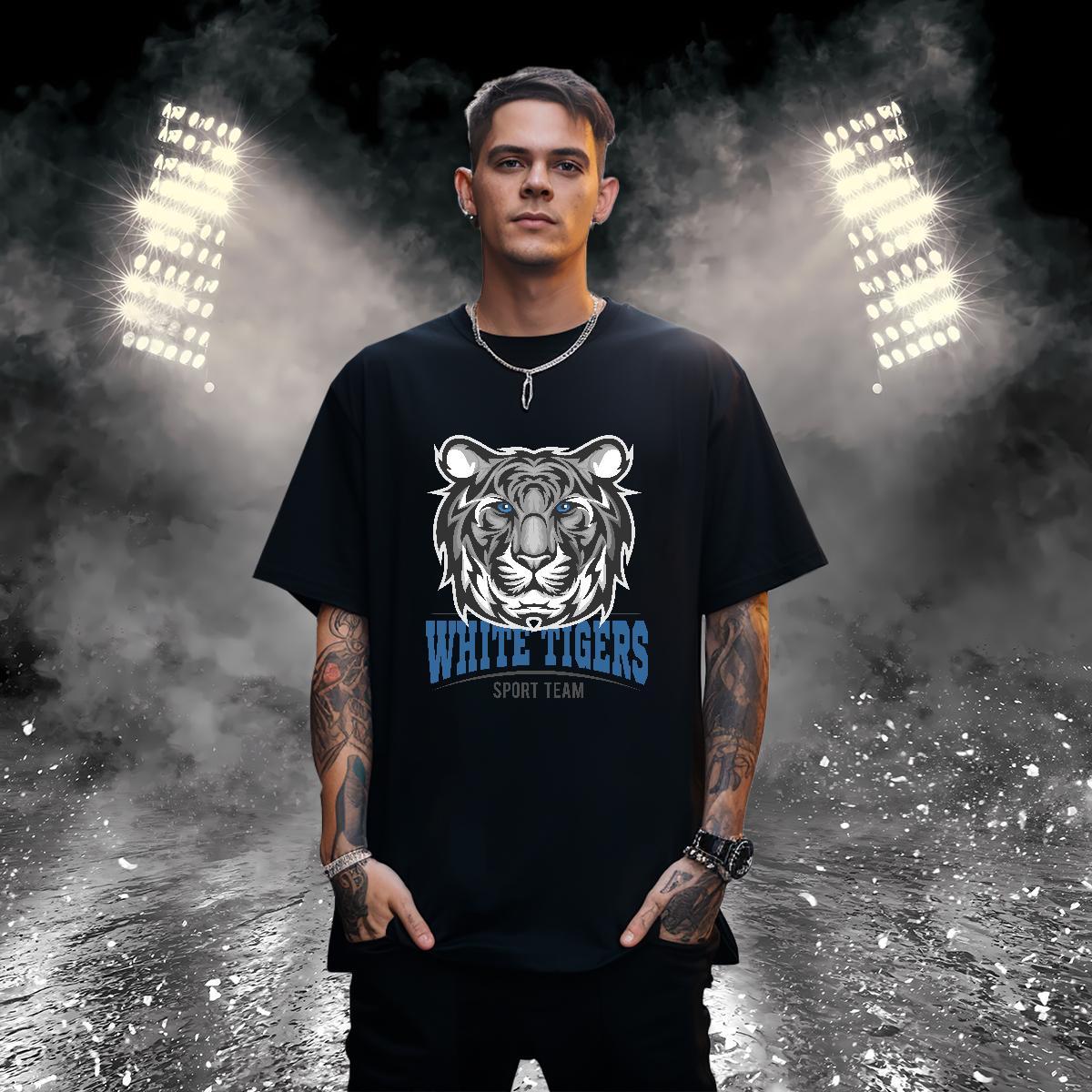 Unisex Man T Shirts tiger Breathable Short Sleeve Daily Outfit Custom Print Plus Size 230g 100% Cotton Mens Tshirts Fashion Design Top Tees