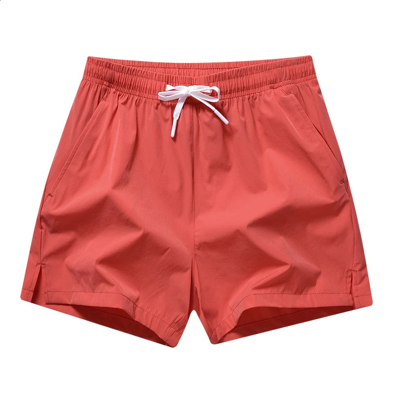 Minimalist Fashion Pocket Elastic Mens Summer Sports Ice Silk Thin Casual Edition Drawstring Loose Beach Shorts 240819