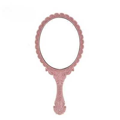 Vintage Carved Handheld Vanity Mirror Makeup Mirror SPA Salon Makeup Vanity Hand Mirror Handle Cosmetic Compact Mirror for Women Y240819
