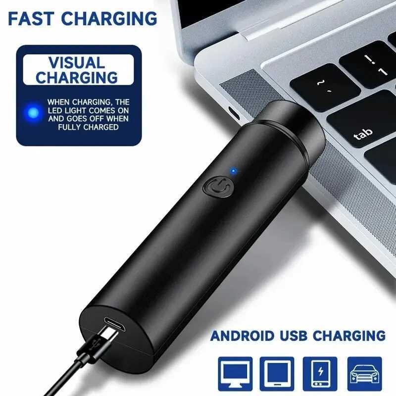 Mens shaver Mini electric shaver USB charging model Portable shaver Long term black skinless shaver W240819
