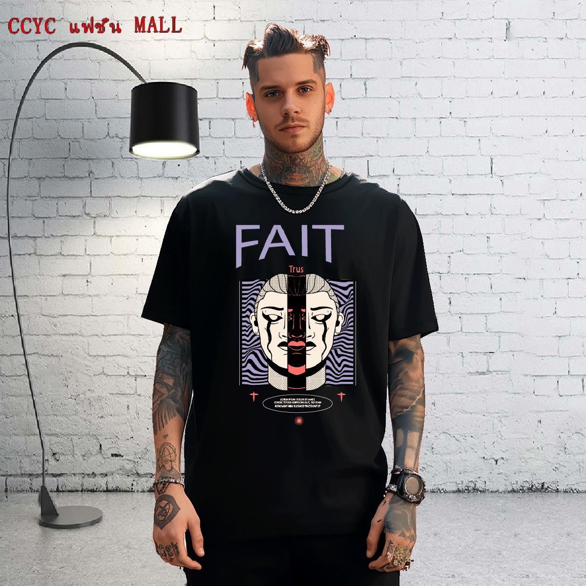 Cool Design Couples T Shirts Daily Wear 230g Pure Cotton Plus Size Cartoon Crew Neck Western style Man T Shirts Factory Direct Tees