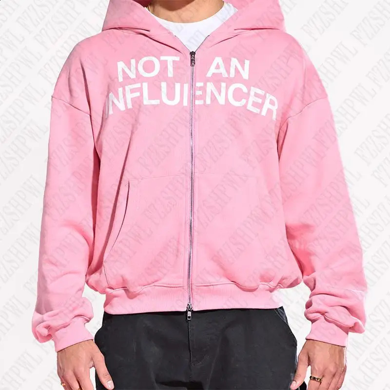 Y2K Hoodie Clothes Men Hip Hop Goth Graphic Letter Print Zip Up Hoodie American Retro Punk Streetwear Fashion Grunge High Street 240819