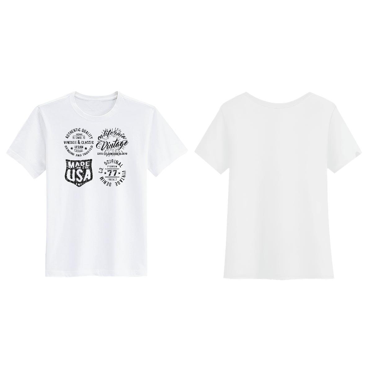 Cool Men Tshirts Daily Wear 230g 100% Cotton Anime Print Crew Neck Breathable letter T-Shirts for Men 2024 DIY Tops