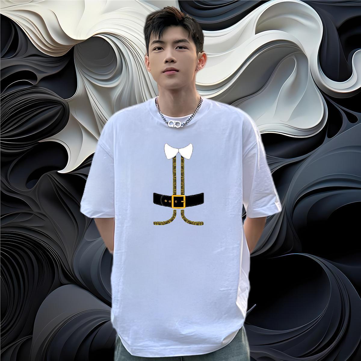 Casual New Tshirts Christmas Daily Outfit 100% Cotton 230g Tops Breathable Crew Neck High Quality Mens T Shirts Custom Printing
