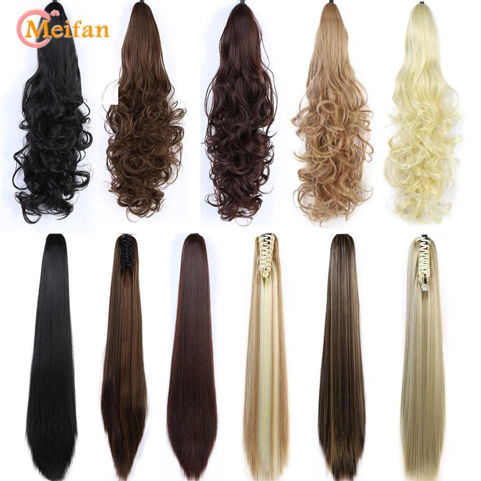 MEIFAN long synthetic wave clip in ponytail hair wig extended claw ponytail female role-playing party hair W240817