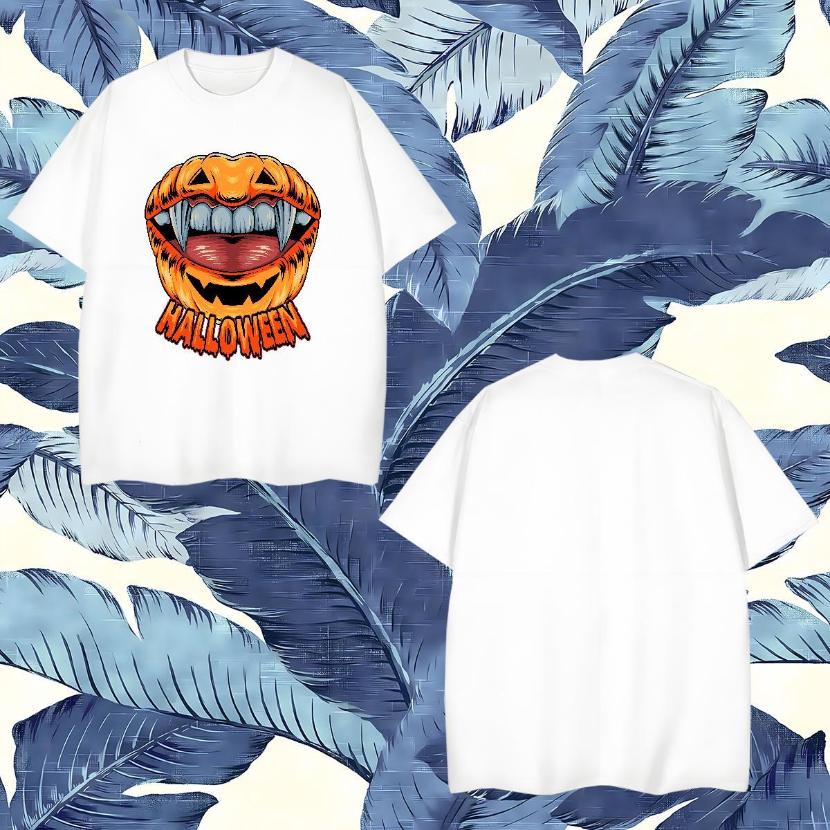Brand Man T Shirts pumpkin Breathable Crew Neck Street Casual DIY Printed 230g Cotton Men Tshirts Stylist Top Tees