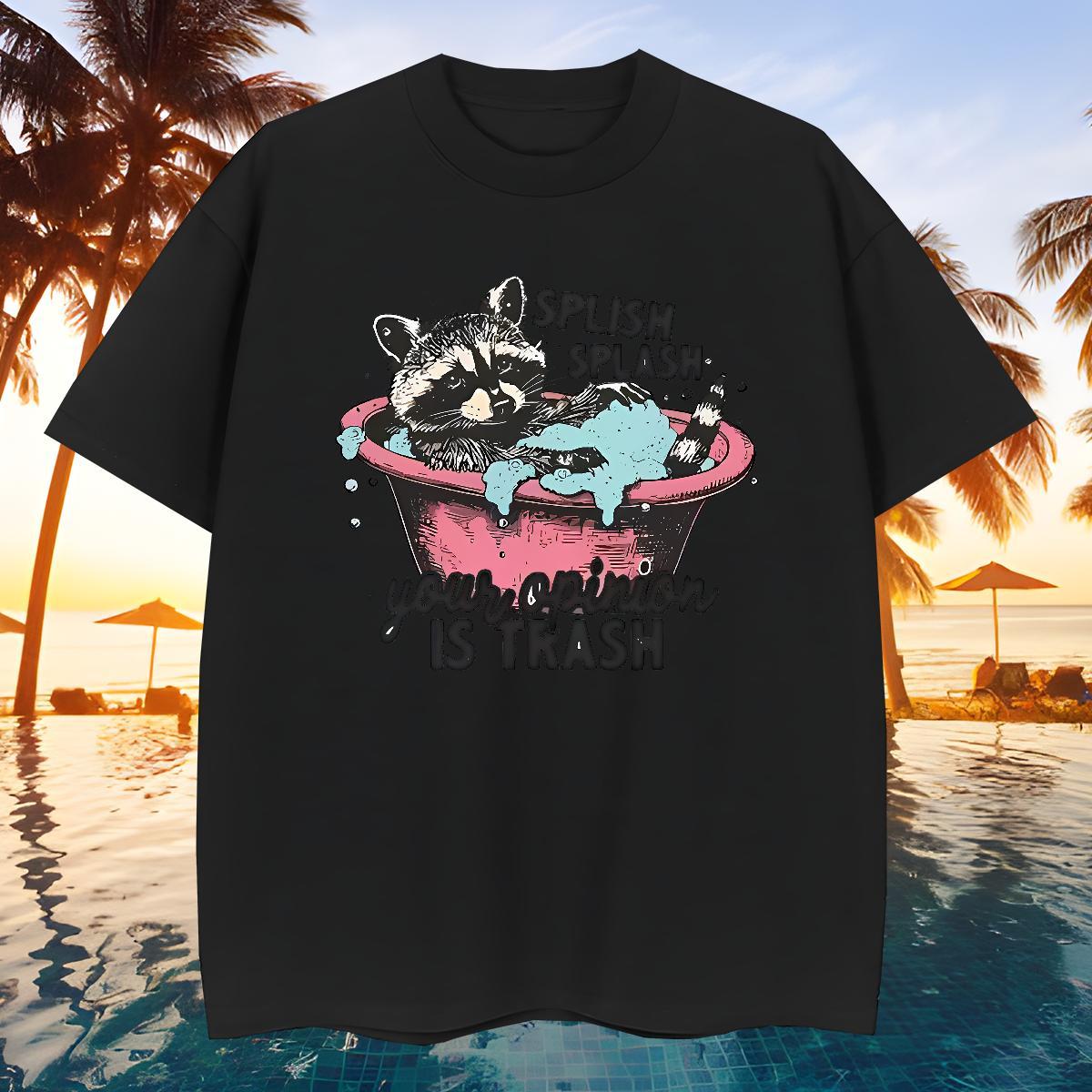 Free Shipping T Shirts Men animals Breathable Street Wear Black White 230g 100% Cotton Couples T Shirts New Tees Shirts