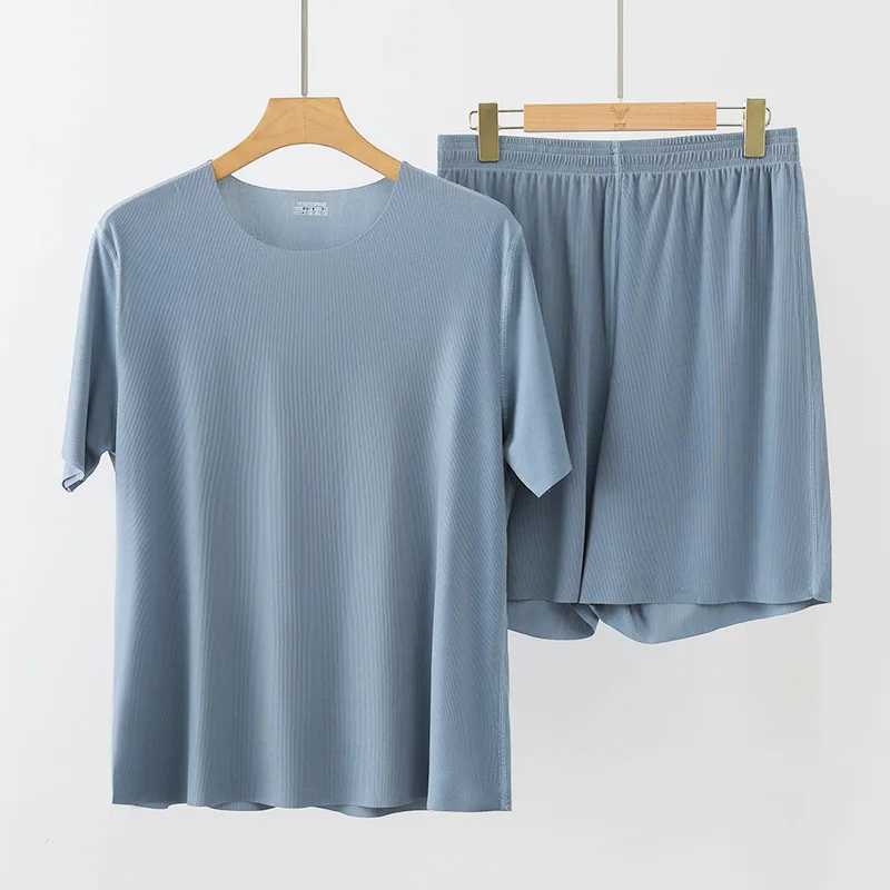 Pajama set for men and women matching casual wear summer short solid couple pajamas Korean soft fashion pajamasW240719