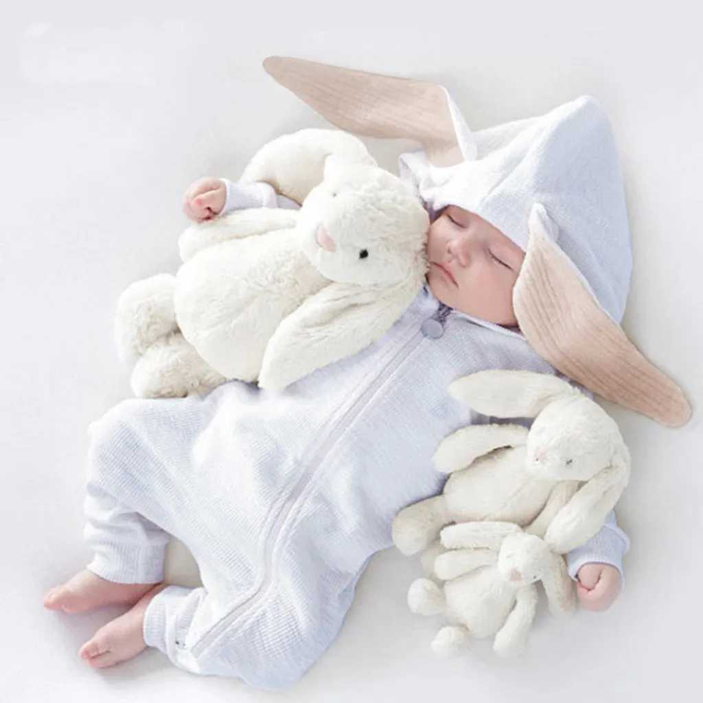 Baby boy girl cartoon rabbit ear hoodie jumpsuit little girl costume W240806