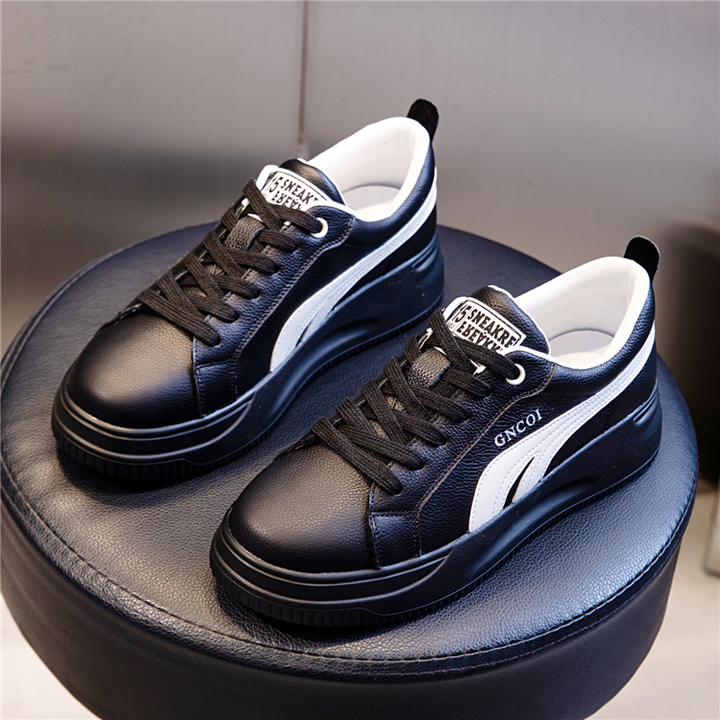 Ddmysports Top Layer Cowhide Single New Autumn Winter Thick Soled Casual Small White For Women Sports Breathable And Fashionable S Shoes OUTDOOR