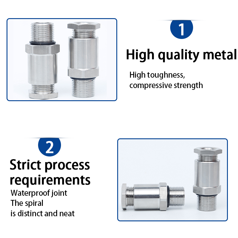 Single pressure waterproof joint explosion-proof gland head 304 stainless steel cable joint sealing clamping stuffing box