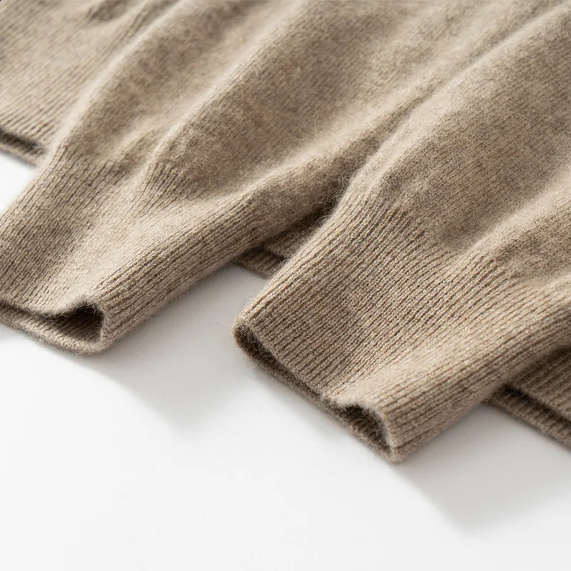 MVLYFLRT AutumnWinter Mens Half High Collar Sweater 100% Cashmere Knitted Pulled Solid Color MV2407 240819