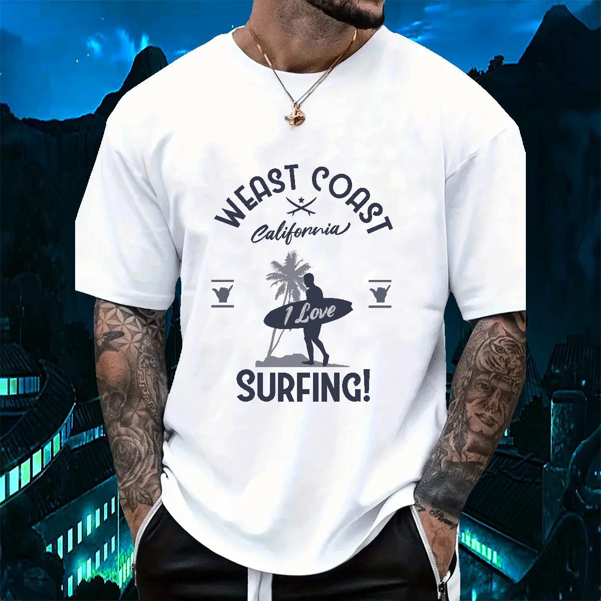 Brand sea 230g Cotton Men Clothes T-Shirt Street Casual Breathable Crew Neck T-Shirts 2024 Designer Custom Cartoon Tops Tees