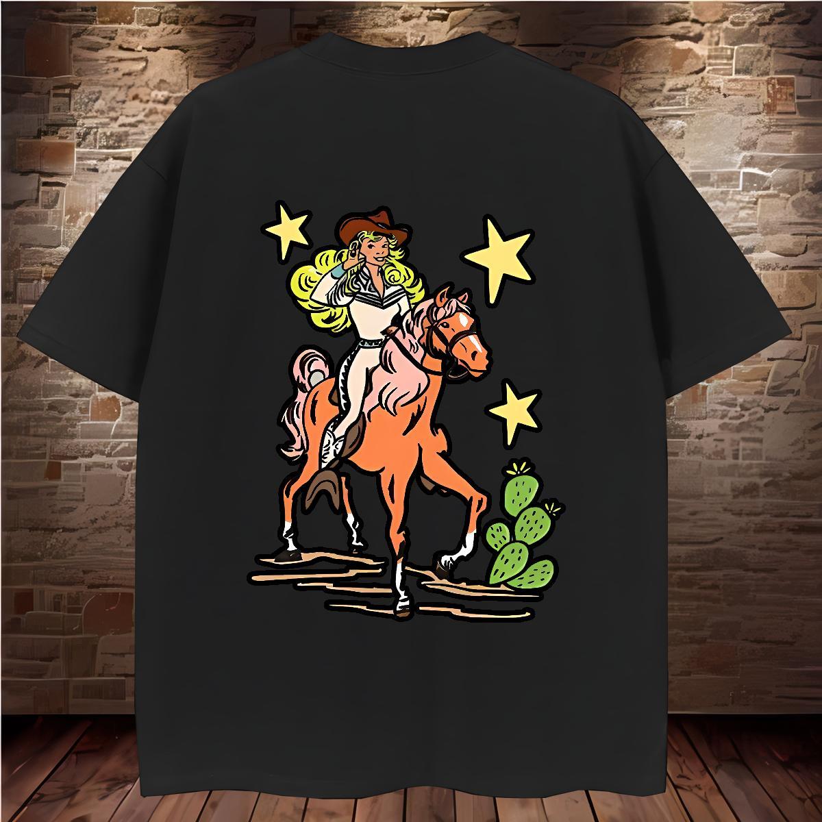 Mens T Shirts 230g Cotton pretty girl Sport Breathable Short Sleeve Cartoon Print Tshirts Wholesale Cool Design Polos