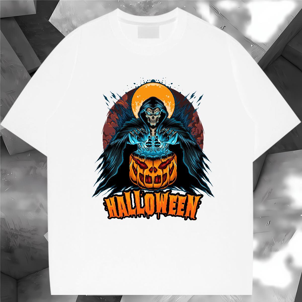 Popular T shirt pumpkin Short Sleeve Soft Street Casual Anime Print 230g 100% Cotton Tshirt for Man Woman Customized Tops Shirt