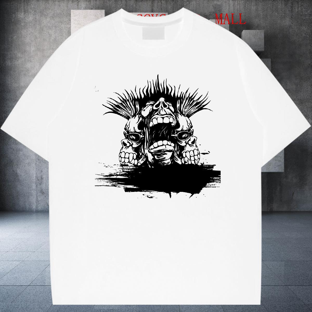 Stylist scary Mens Tshirts 230g 100% Cotton T shirt Custom Big Size Casual Daily Wear Breathable High Quality Tees Shirts