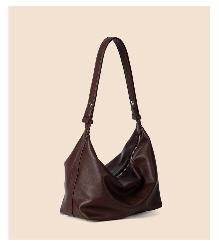 2025S Fashion Designer PU Leather Shoulder Crossbody Crescent Bag Stylish Women s Large Capacity Summer High end Tote Bag