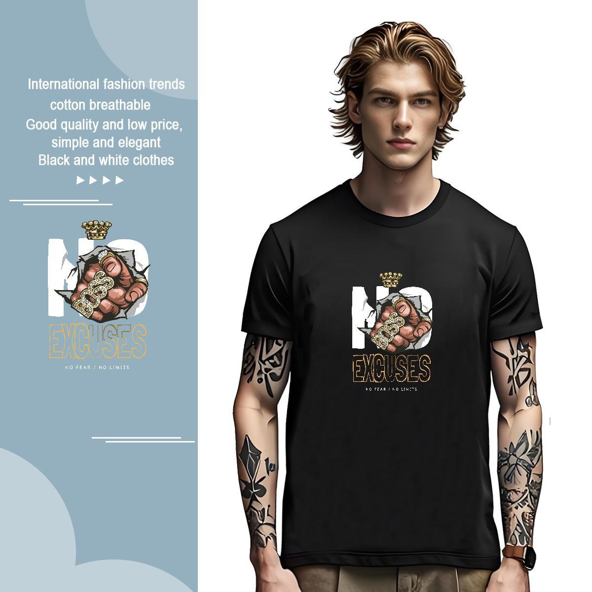 Man T Shirts 230g Cotton hand- Spring Summer Breathable Short Sleeve DIY Printed Couples T Shirts 2024 High Quality Tops Tees