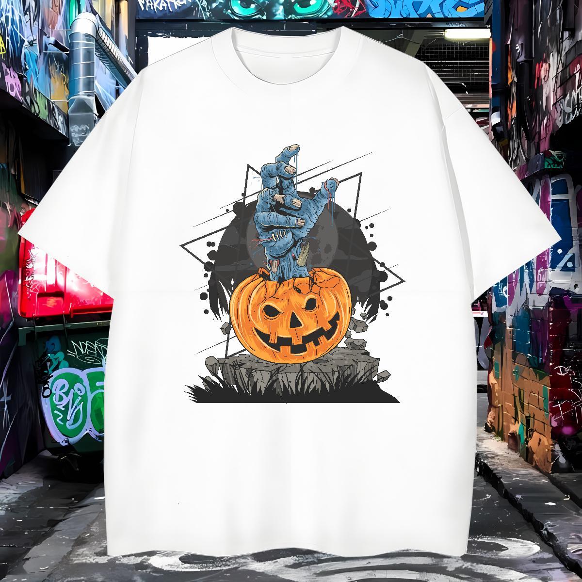 2024 Designer Men Tshirts pumpkin Street 230g Pure Cotton Top Tees Short Sleeve Soft Cool Design T-Shirts DIY