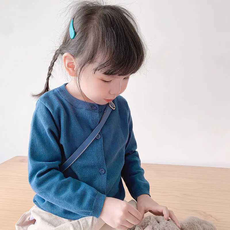1 2 3 4 5 6 Years Spring Autumn Knitted Cardigan Sweater Children Clothing Toddler Girl Sweaters Kids Outerwear Baby Boy ClothesXJ240819