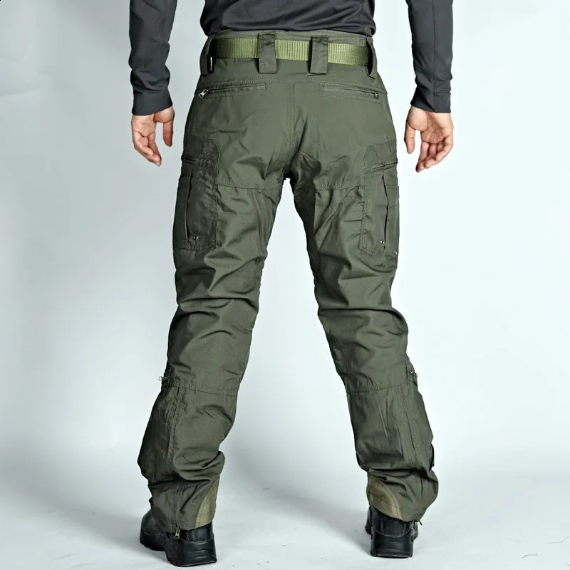Tactical Casual Pants Mens Waterproof Cargo Trousers Outdoor Multi-Pocket Military Pants Male Hiking Wear-resisting Trousers 240812
