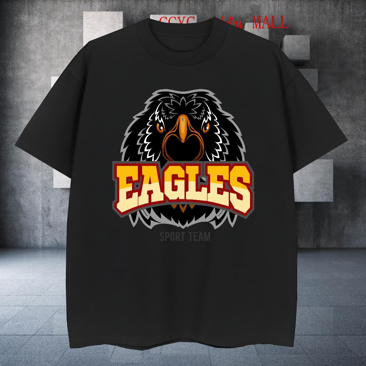 TOP Quality Men T Shirts eagle Breathable Anime Printing Street Custom Cartoon 100% Cotton 230g Tshirts 2024 Summer Tees Shirts