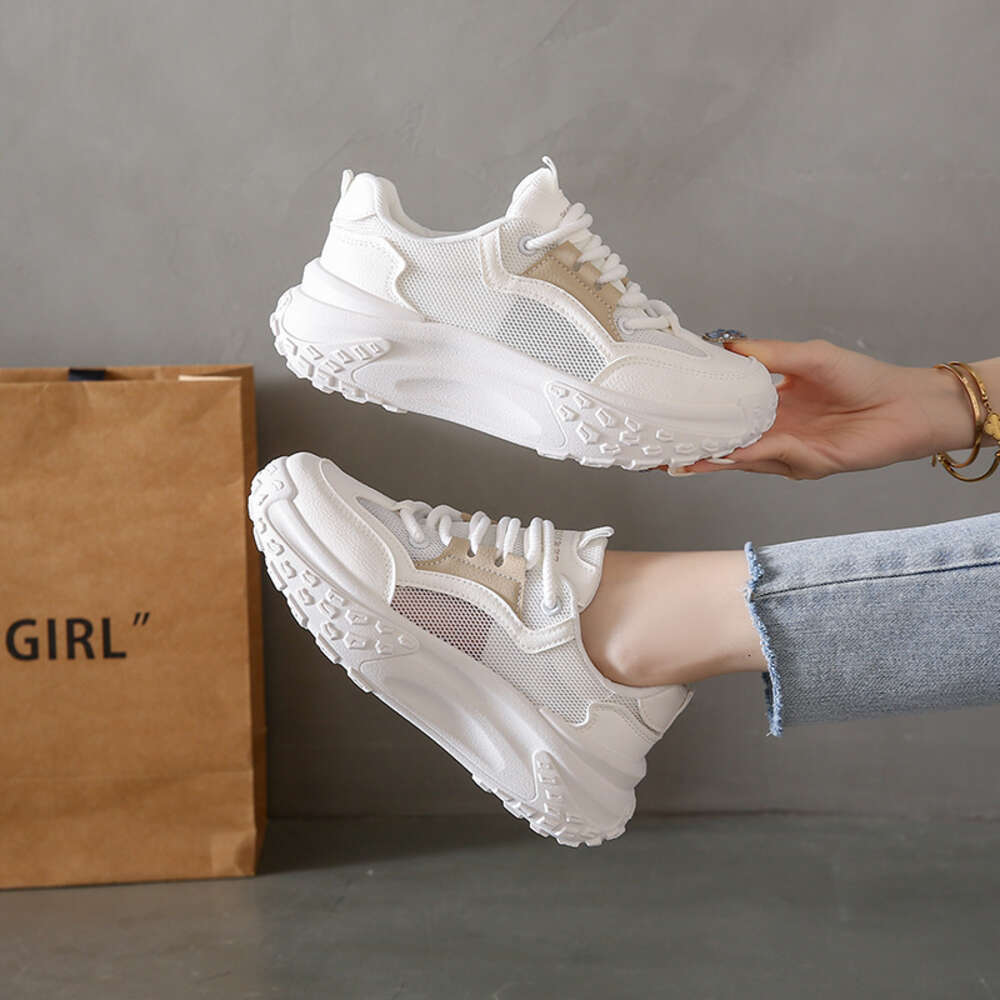 Ddmysports Summer New Instagram Korean Edition Ollow Dad Female Students Thick Sole Versatile Casual Sports Shoes JC OUTDOOR