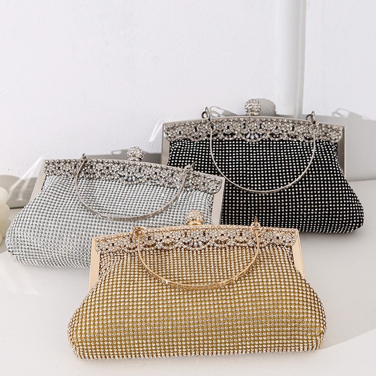 2024 new bag with diamond inlaid women's bag, fashionable banquet dress handbag