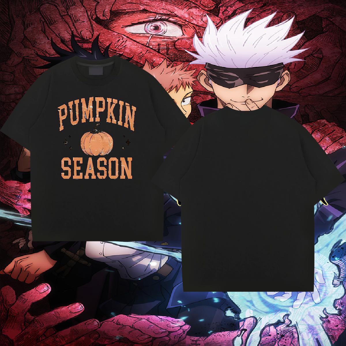 TOP Quality T shirt pumpkin Crew Neck Daily Outfit Black White 230g Cotton Men Tshirts Designer Clothings