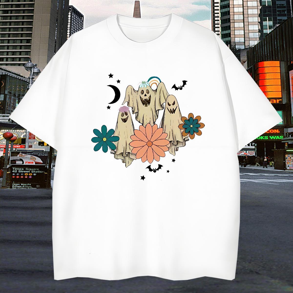 T-Shirts for Men 100% Cotton 230g demon Daily Wear Breathable Short Sleeve Anime Print Men Clothes T-Shirt Fashion Designer Cool Tops Tees