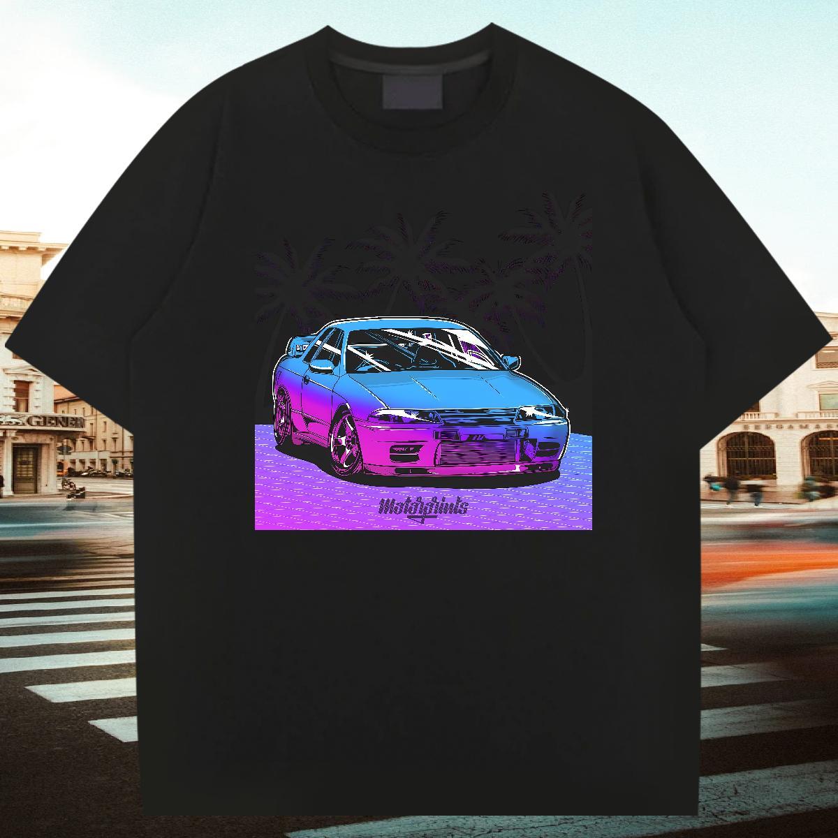 TOP Quality Couples T Shirts Outdoor 100% Cotton 230g Custom Big Size O Neck Short Sleeves car T Shirt For Man Fashion Designer Clothes