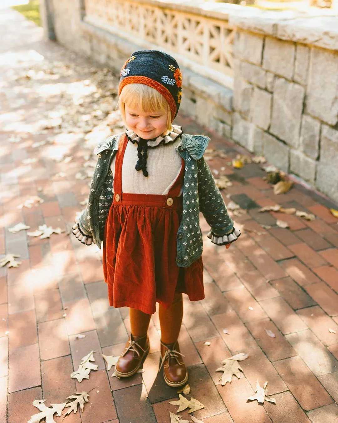 Girls Knitted Sweater Kalinka New Autumn Childrens Clothing Broome Collar Fashion Open Knitted Woolen Sweater Childrens Cotton Top Boys Clothing W2408