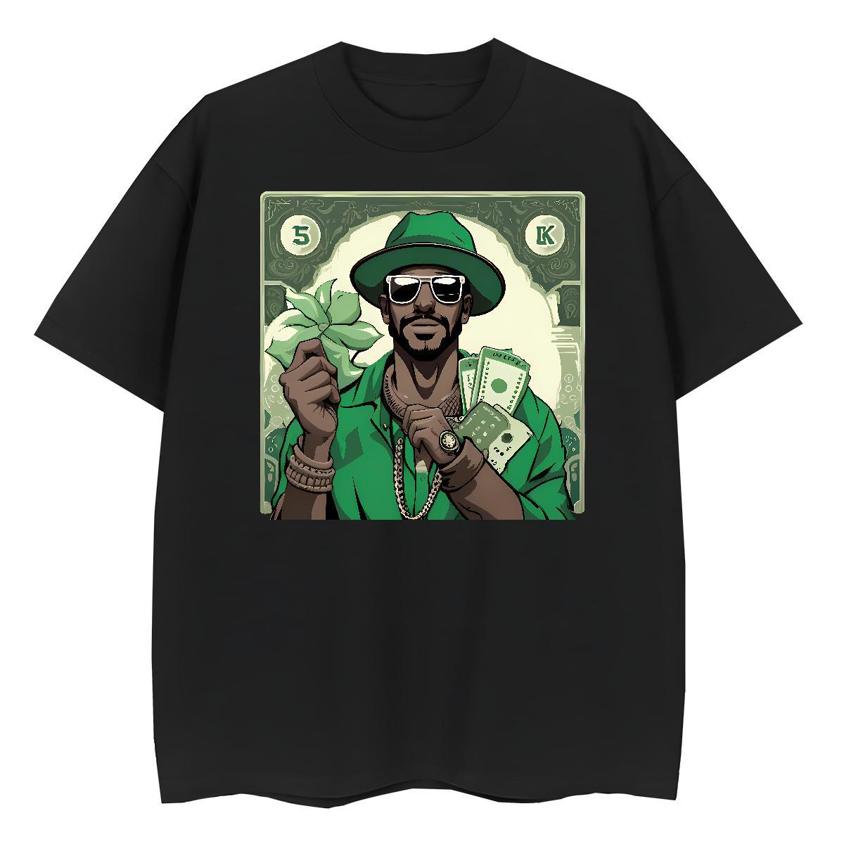 Loose Tshirt for Man Woman Street 230g 100% Cotton Custom Print Plus Size Breathable money Mens T Shirts Fashion Wear