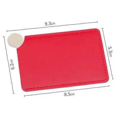 1PC Stainless Steel Cosmetic Mirror Unbreakable Portable Travel Shatter-proof Makeup Mirror With Carry Sleeve Birthday Gift Y240819