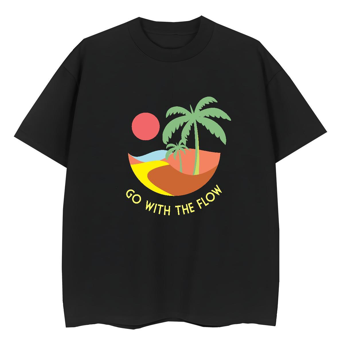 2024 DIY Lady T shirt Sports Street Wear O-Neck Short Sleeve Clothings Soft 230g Cotton wave Custom Printing Womens T Shirts
