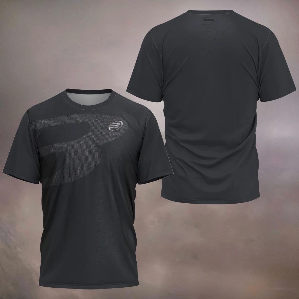 Mens Trend Padel Element Print Tshirt Fashion Tennis Sport Breathable Short Sleeve Fitness Ultra Thin 240820