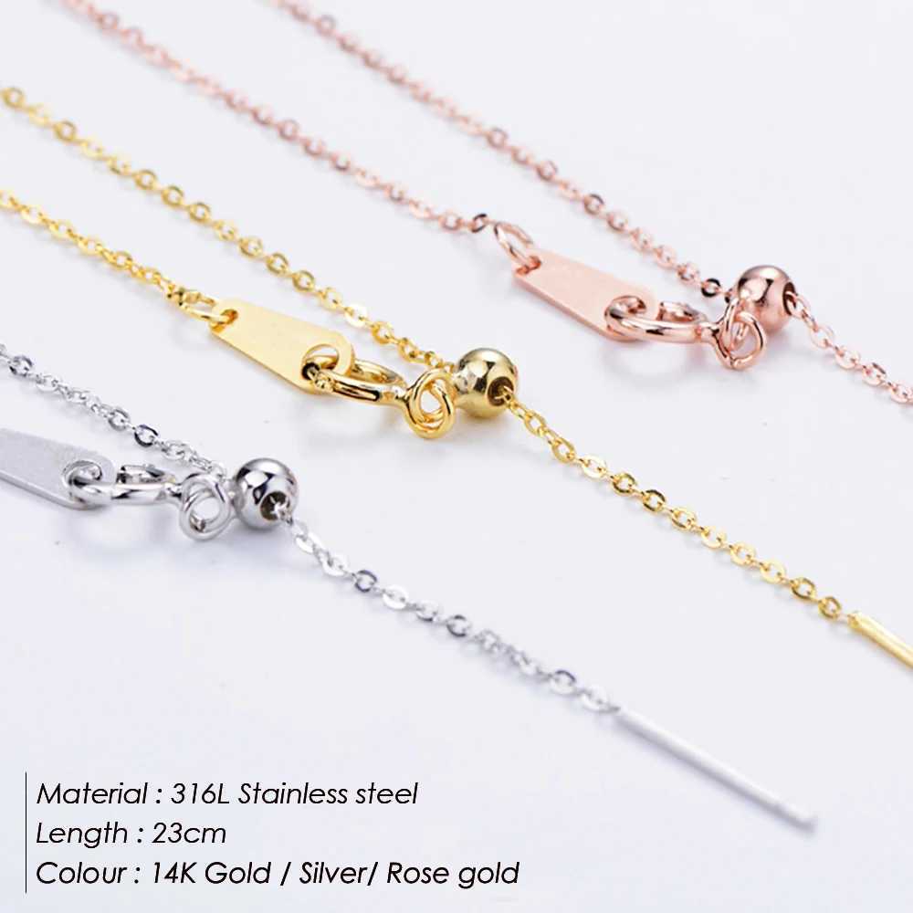 Visunion 10 piece stainless steel ankle bracelet adjustable simple DIY chain womens fashion gift 23CM ankle bracelet Dainty chain wholesale W240815