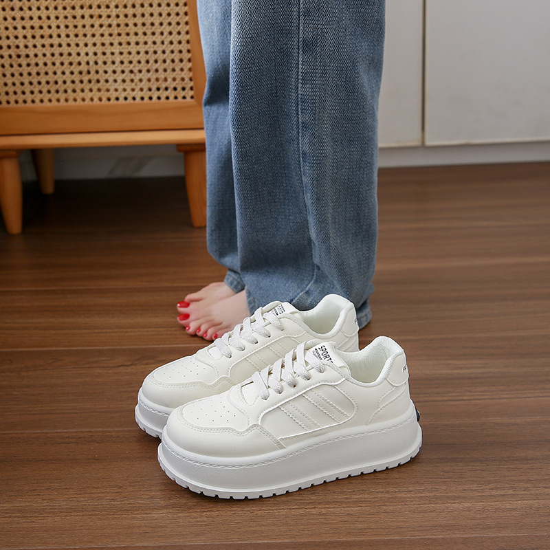 Ddmysports Autumn New Ins Korean Edition White Student Fashion Thick Soled Women S Versatile Casual Sports Shoes JC OUTDOOR