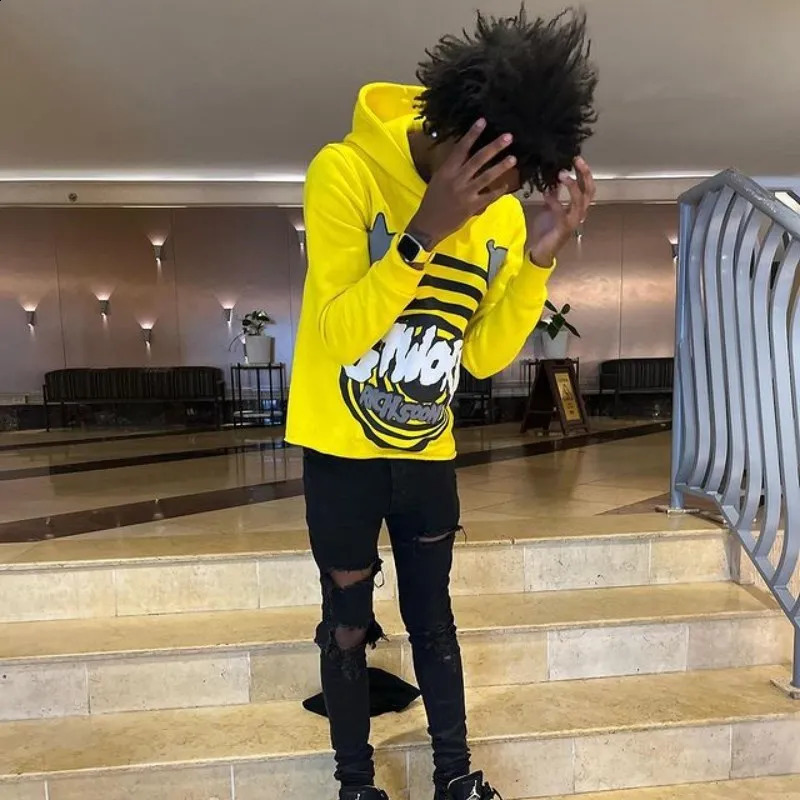 Aesthetic High Street Colorful Letter Oversized Hoodie Women Y2K Vintage Harajuku Casual Loose Pullover Men Sweatshirt Top 240820