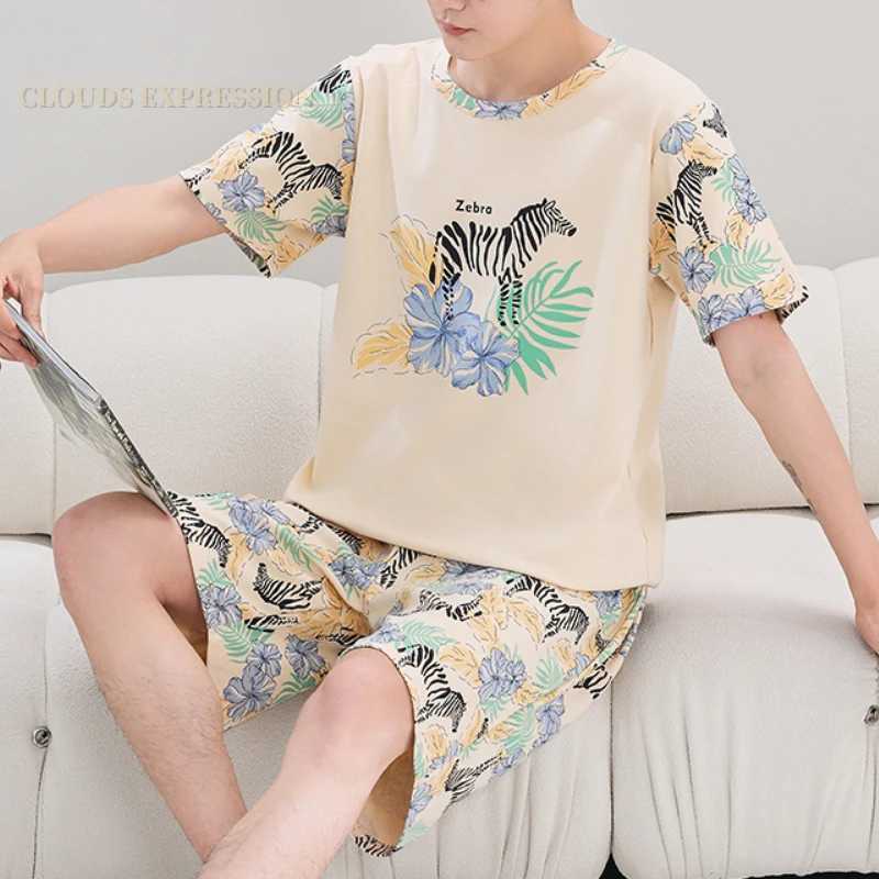 Summer 4XL Mens Knitted Pajama Set Pajama Big Boy Pajama Size Up Home Clothing WholesaleW240719
