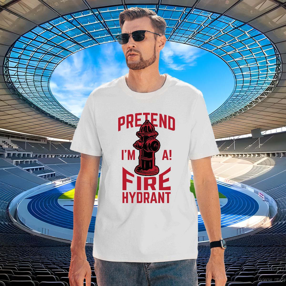 Comfortable Men Tshirts Beach 100% Cotton 230g Skull Breathable fire hydrant T-Shirts Brand Tops