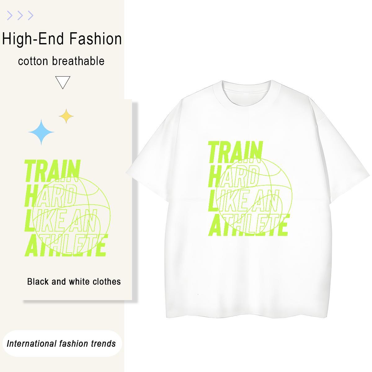Unisex letter 230g Cotton Men Tees Hip Hop Breathable Short Sleeve T-Shirts Designer Fashion Plus Size Cartoon Polos