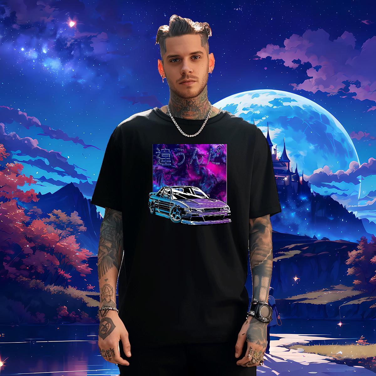 Free Shipping car 230g Pure Cotton Tshirt for Man Woman Street Casual O-Neck Short Sleeve T shirt Designer Anime Tops Tees