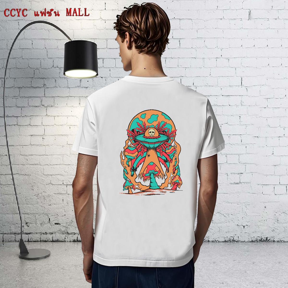 Classic Couples T Shirts Casual Beach 230g Cotton DIY Printed Crew Neck Breathable ET T Shirt For Man Fashion Casual Tees Shirts