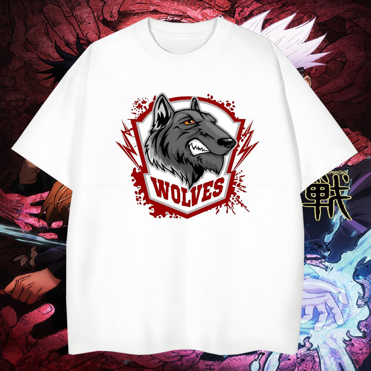 Soft Mens T Shirts wolf Breathable Short Sleeve Sports Casual Custom Printed 230g Pure Cotton Men Tees Fashion Design Top Tees