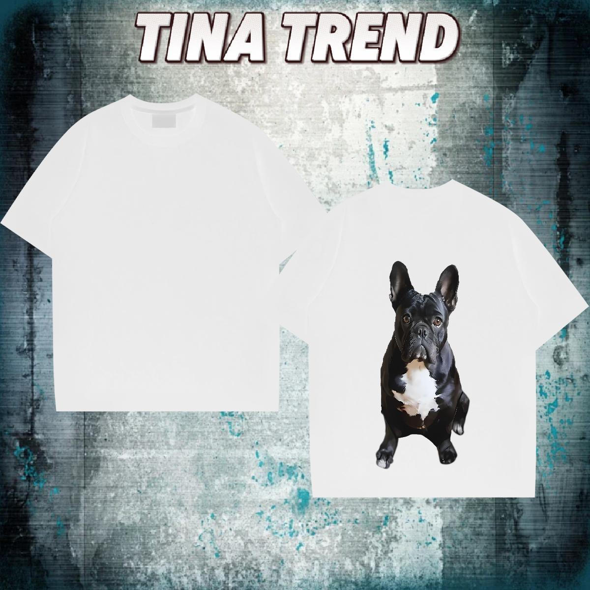Fashion New Men Tops Tees dog Anime Printing Street 100% Cotton 230g Polos Breathable Crew Neck Cool Design Men T Shirts Custom Cartoon