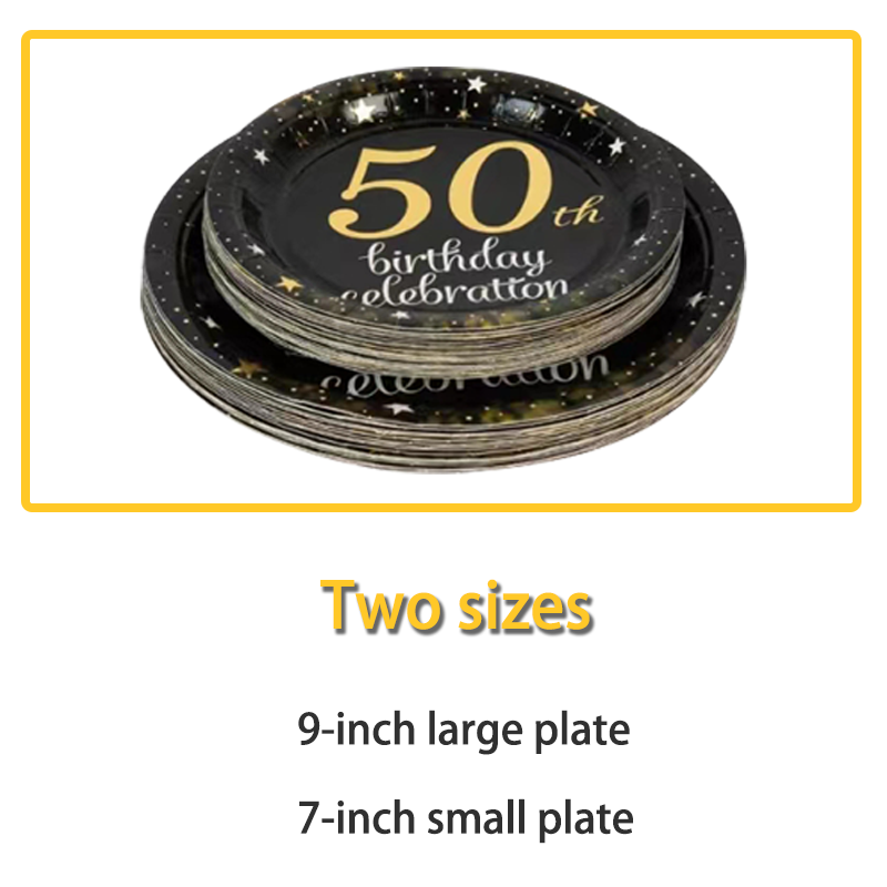 Birthday party supplies 50 retirement themed party table covers, disposable plates, napkins, paper cups