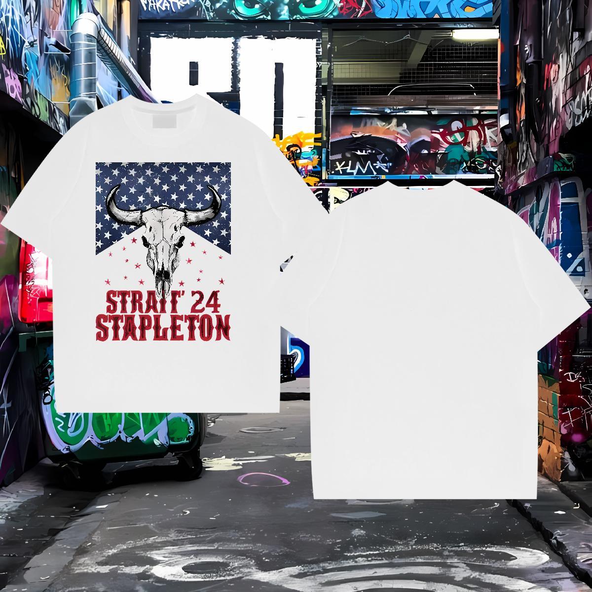Designer Fashion Men Tshirts USA Street Wear 230g Pure Cotton Tops Short Sleeve O-Neck Classic T-Shirts for Men DIY Printed