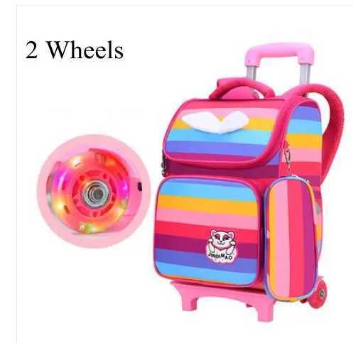 children school Trolley backpack Bag for Girls school Rolling backpack bag wheels School wheeled backpack bag for girls student Y240820