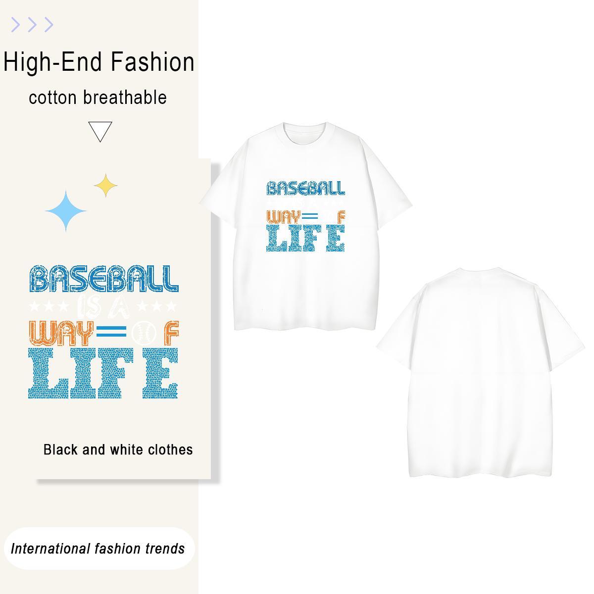 Brand letter 100% Cotton 230g Men Tshirts Street Breathable Short Sleeve T-Shirts Stylist Cartoon Printing L-4XL Tops Shirt